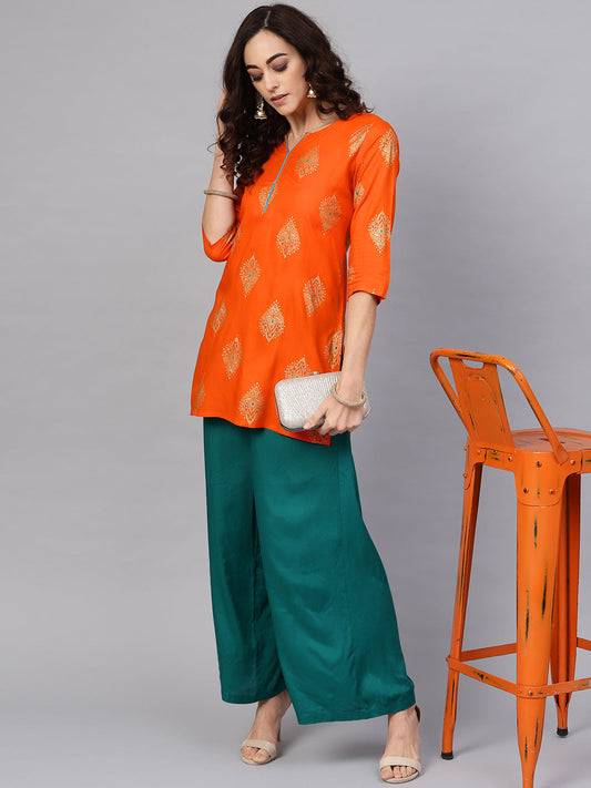 Buy Coral Red LIVA Gathered Kurta Parallel Pants Suit Set (Kurta, Pant,  Dupatta) for INR2999.00 | Biba India